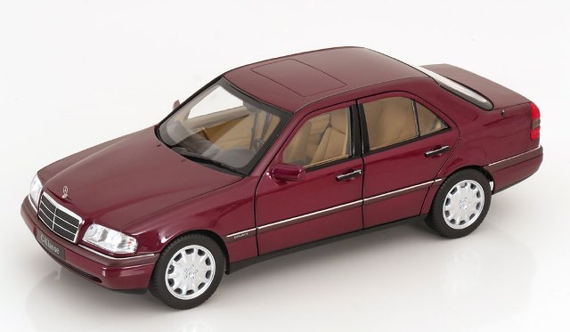 [ Pre-order ] 183370 NOREV 1:18 Scale Mercedes C-Klasse W202 Sedan 1993 Red Metallic (Modellissimo Custom Order)