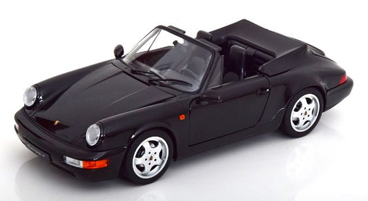 [ Pre-order ] 187332 NOREV 1:18 Scale Porsche 911 (964) Carrera 4 1990 Cabrio Black Metallic (Modellissimo Custom Order)