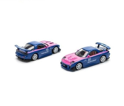 [ Pre-order ] PR640240 POP RACE 1:64 Mazda Amemiya MAZDA RX7 RE-AMEMIYA BLUE/PINK