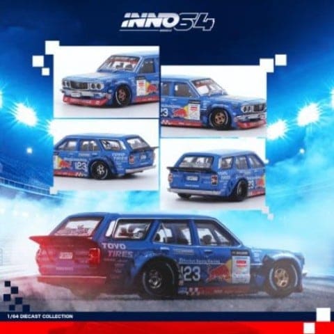 IN64-RX3P-D1GP24 INNO Model 1:64 Mazda RX3 Station Wagon 1976 D1GP Series 2024 MAD MIKE