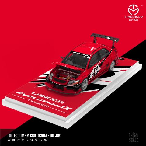 [ Pre-order ] TM800208 Time Micro TM 1:64 Mitsubishi Lancer Evolution Mitsubishi EVO IX 9th generation bonnet opening and closing RED