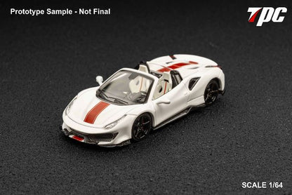 TPC 1:64 Novitec 488 Roadster Pearl White / Red Stripe