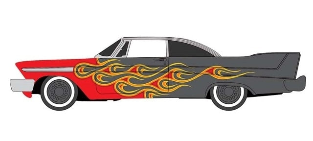 [ Pre-order ] JLSP416B Johnny Lightning 1:64 Plymouth Fury Custom 1958 Red/Flames