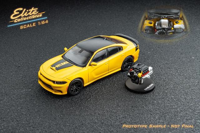 [ Pre-order ] Elite Collectibles 1:64 Dodge Warhorse Daytona HEMI Yellow