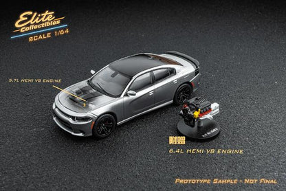 [ Pre-order ] Elite Collectibles 1:64 Dodge Warhorse Daytona HEMI C/Silver