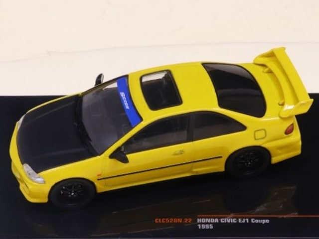 CLC528N IXO 1:43 Honda Civic EJ1 Coupe 1995 Yellow