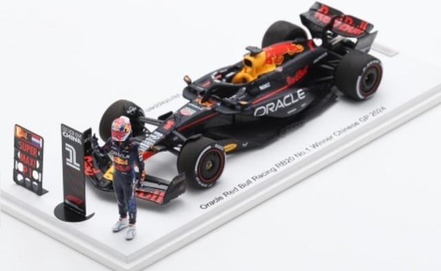 [ Pre-order ] SP612 Spark Real Win Custom 1:43 Oracle Red Bull Racing RB20 China GP Winner 2024 #1 M. Verstappen