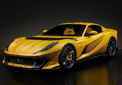 P18207ART BBR 1:18 Ferrari 812 Competizione Three-layer yellow blank sheet inspiration limited edition