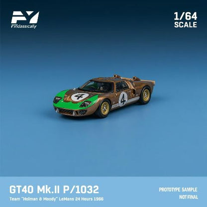 [ Pre-order ] FY64089 Finclassically 1:64 GT40 Mk.II P1032 “Holman & Moody” LeMans 24 Hours 1966 #4 Brown
