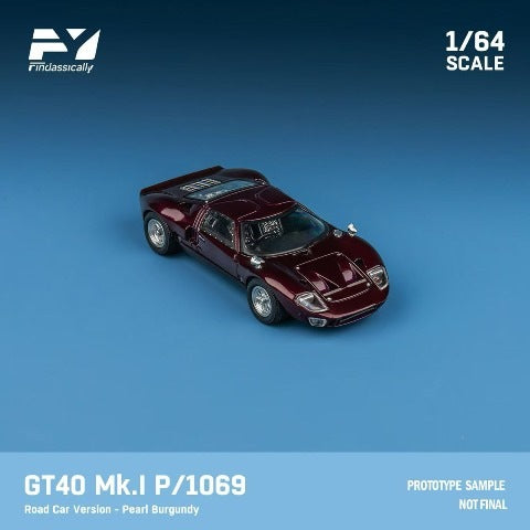FY64094 Finclassically 1:64 GT40 Mk.I P1069 Boliangdi wine red Road Car Version model car