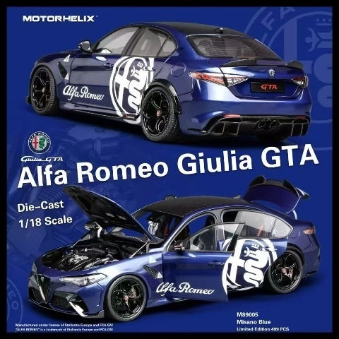 [ Pre-order ] M89005 MOTORHELIX 1:18 Scale Alfa Romeo GTA Misano Blue