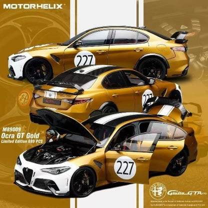 M89009 MOTORHELIX 1:18 Scale Alfa Romeo GTAm Ocra GT Gold model car
