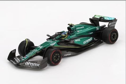 MGT00999-L TSM MINI-GT 1:64 Aston Martin AMR24 F1 2024 Bahrain GP F. Alonso #14