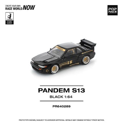 [ Pre-order ] PR640289 POP RACE 1:64 Nissan Pandem Silvia S13 BLACK