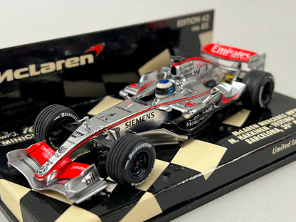 1:43 MINICHAMP 530064399 McLaren Mercedes MP4-21 Barcelona 30th NOV. 2006 #1 model car