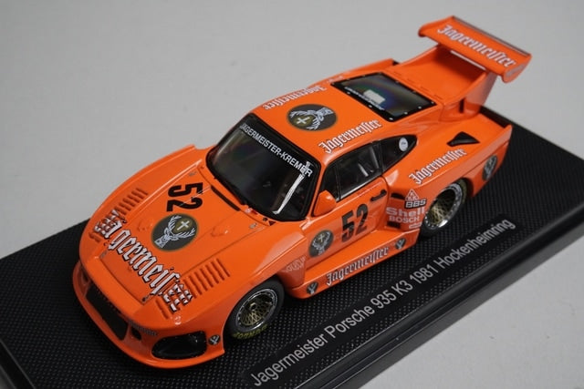 1:43 EBBRO 44303 Jaegermeister Porsche 935 K3 Hockenheim 1981 #52 Orange model car