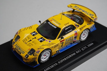 1:43 EBBRO 43707 Mazda Amemiya Asparagus Drink RX7 JGTC 2004 #7 Yellow model car