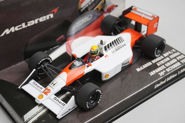 1:43 MINICHAMPS 413880012 Eurosport McLaren Honda MP4/4 Japanese GP 1988 #12 model car