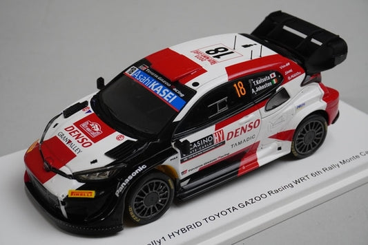 1:43 Spark S6721 Toyota GR Yaris Rally1 WRT 6th Monte Carlo Rally 2023 #18 model car