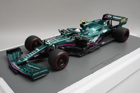 1:18 Spark 18S598 Aston Martin AMR21 Azerbaijan GP 2nd 2021 #5 S.Vettel model car