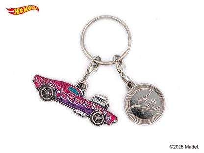 HWU87904 Hot Wheels Keychain RODGER DODGER Pink Size: W4.5cm, Material: Zinc alloy, iron