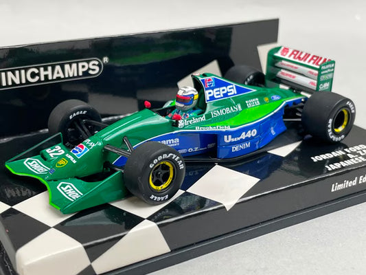 1:43 MINICHAMPS 410910332 Jordan Ford 191 JAPANESE Japanese Grand Prix 1991 #32 A. Zanardi