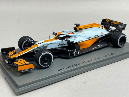 1:43 Spark S7678 McLaren MCL35M MonacoGP 2021 #3 D. Ricciardo model car
