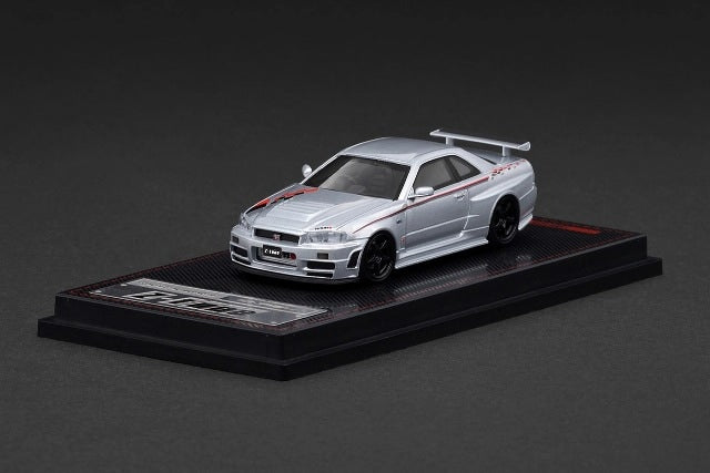 IG3840 ignition model 1:64 Nissan Nismo R34 GT-R Z-tune Silver model car