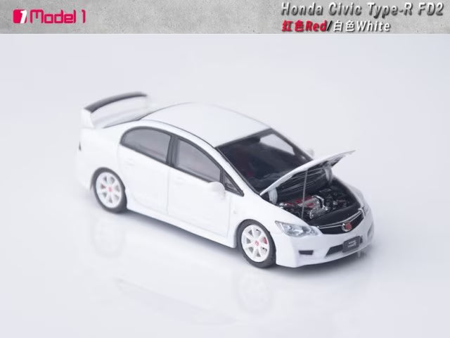Model One 1:64 Honda Civic Type-R FD2 White