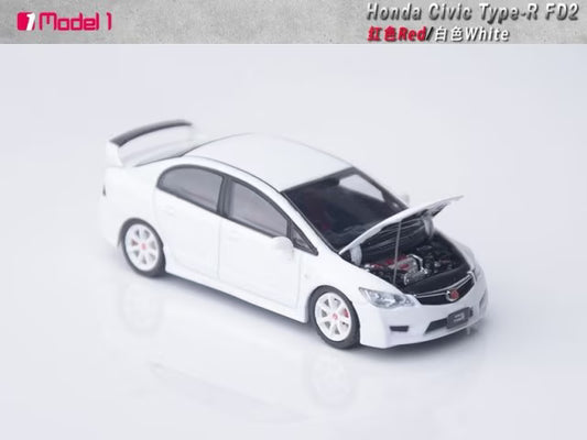 Model One 1:64 Honda Civic Type-R FD2 White