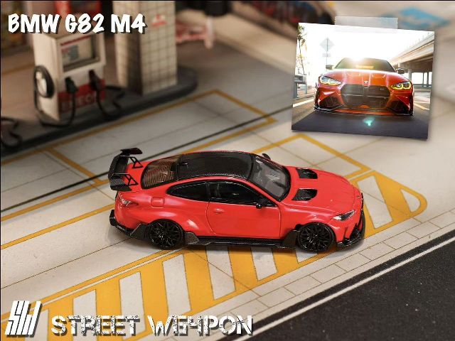 SW Street Weapon 1:64 BMW G82 M4 Wide-Body Modified Car Toronto Red