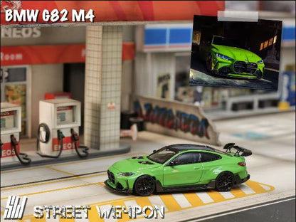 SW Street Weapon 1:64 BMW G82 M4 Wide-Body Modified Car in Irish Green