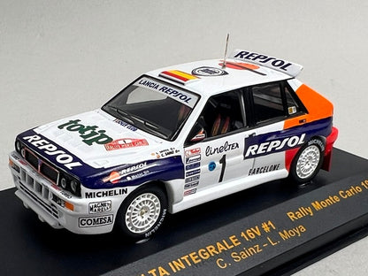1:43 ixo RAC070 Lancia Delta Integrale 16V Monte Carlo Rally 1993 #1 C. Sainz L. Moya model car