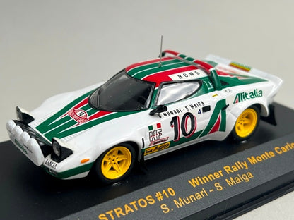 1:43 ixo RAC080 Lancia Stratos Monte Carlo Rally 1976 #10 S. Munari S. Maiga model car