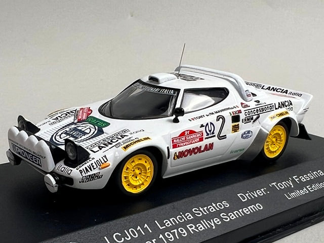 1:43 ixo LCJ011 Lancia Stratos Sanremo Rally 1979 #2 T. Fassina model car