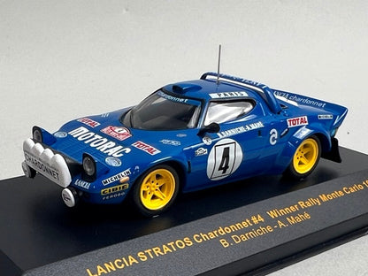 1:43 ixo RAC081 Lancia Stratos Chardonnet Monte Carlo Rally 1979 #4 B. Darniche A. Mahe model car