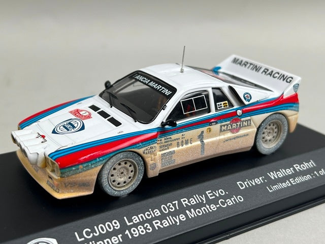 1:43 ixo LCJ009 Lancia 037 Rally Evo Monte Carlo Rally 1983 #1 W. Roll model car