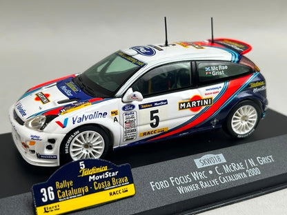 1:43 VITESSE SKW018 Ford Focus WRC CATALUNYA Rally 2000 #5 C. McRae N. Grist model car