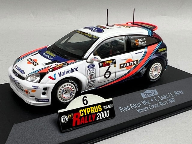 1:43 VITESSE SKW022 Ford Focus WRC CYPRUS Rally 2000 #6 C. Sainz L. Moya model car