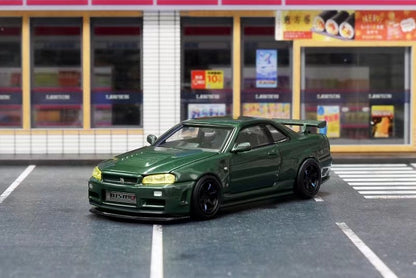 M63421 MOTORHELIX 1:64 Nissan Skyline GTR R34 (NISMO) Customised Dark Green