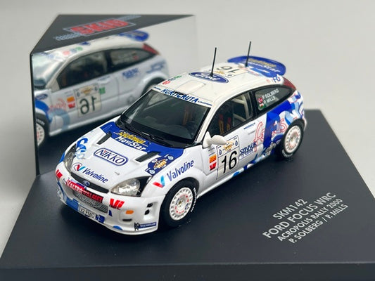 1:43 VITESSE SKM142 Ford Focus WRC ACROPOLIS Rally 2000 #16 P. Solberg P. Mills model car