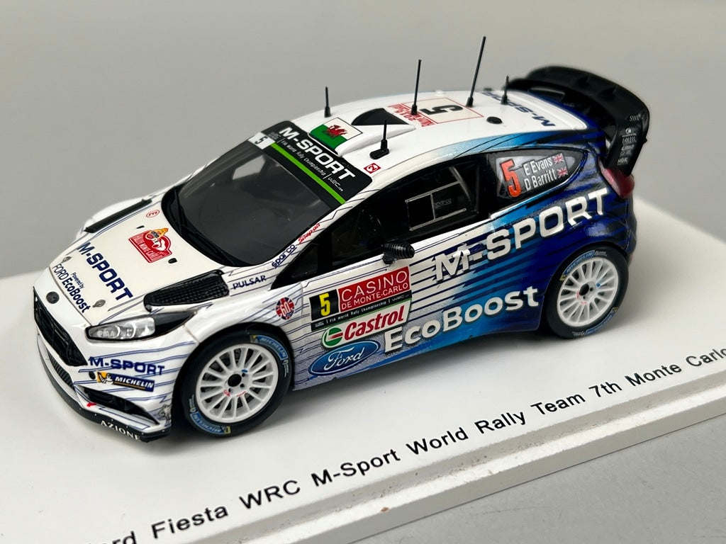 1:43 Spark S4505 Ford Fiesta WRC M-Sport World Rally Team Monte Carlo 2015 #5 E. Evans D. Barritt model car