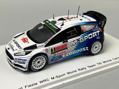1:43 Spark S4505 Ford Fiesta WRC M-Sport World Rally Team Monte Carlo 2015 #5 E. Evans D. Barritt model car