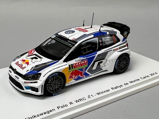 1:43 Spark S3785 Volkswagen Polo R WRC MONTE CARLO Rally 2014 #1 S. Ogier J. Ingrassia model car