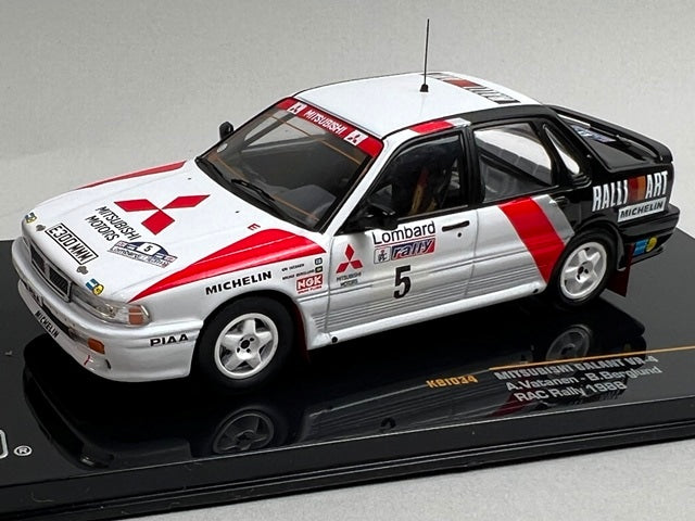 1:43 ixo KBI034 Mitsubishi Galant VR-4 RAC Rally 1988 #5 A. Vatanen B. Berglund model car