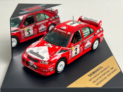 1:43 VITESSE SKM99070 Mitsubishi Carisma GT PORTUGAL Rally 1999 #2 M. Gronholm T. Rautiainen model car