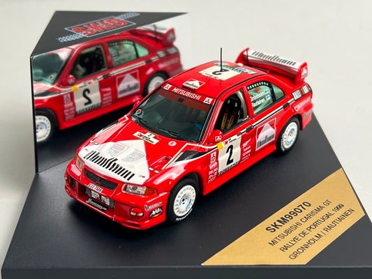 1:43 VITESSE SKM99070 Mitsubishi Carisma GT PORTUGAL Rally 1999 #2 M. Gronholm T. Rautiainen model car