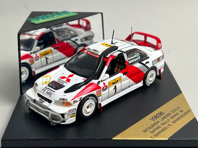 1:43 VITESSE V98096 Mitsubishi Lancer EVO.IV SAFARI Rally KENYA 1998 #1 T. Makinen R. Mannistenmaki model car