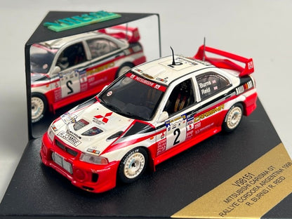 1:43 VITESSE V98151 Mitsubishi Carisma GT CORDOBA ARGENTINA Rally 1998 #2 R. Burns R. Reid model car