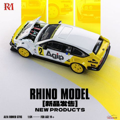 RM 1:64 Alfa Romeo gtv6 Wide-Body White yellow